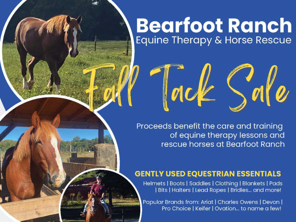 Bearfoot Ranch Tack Sale is Saturday, November 12, 2022